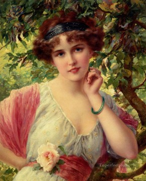  Rose Pintura - Una chica de Summere Rose Emile Vernon